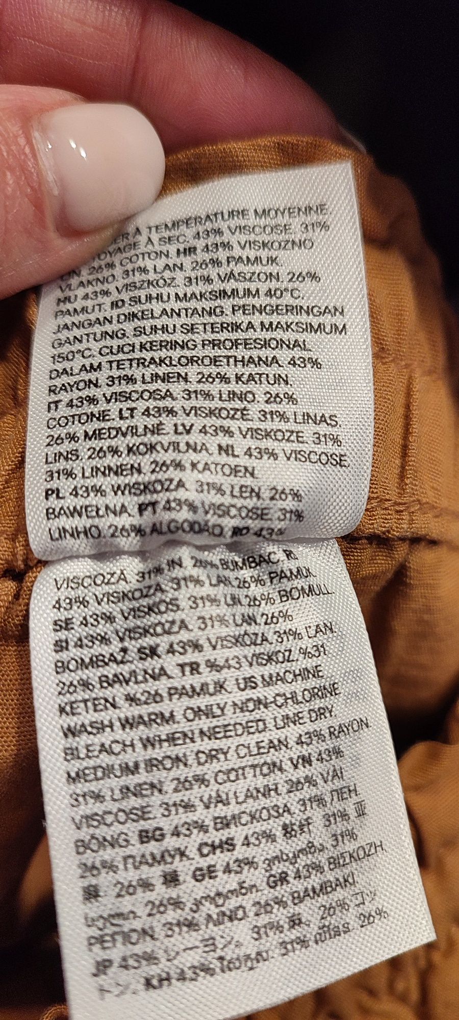 Spodnie szerokie rude, ceglaste H&M rozm. L (nowe)