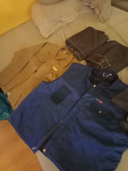 Ubrania robocze, zestaw, nowe, kurtka, 2 x T shirt, kamizelka, spodnie