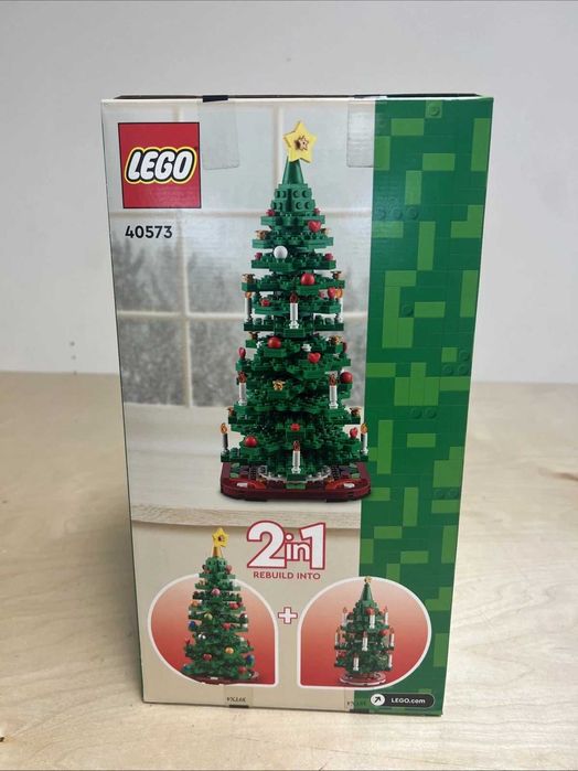 Conjunto de construção LEGO Árvore de Natal 2 em 1, novo em caixa.