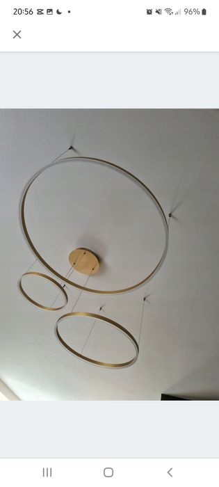 Lampa zlota led ring.