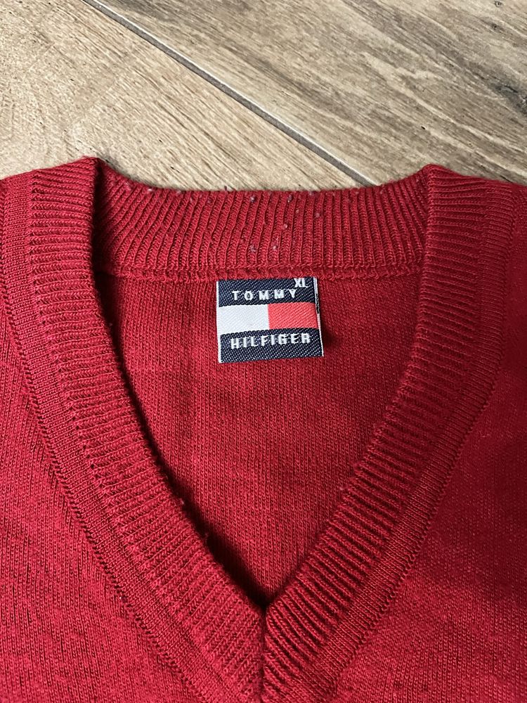 Sweter Tommy Hilfinger XL  czerwony