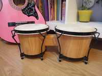 bębny bongosy drewniane