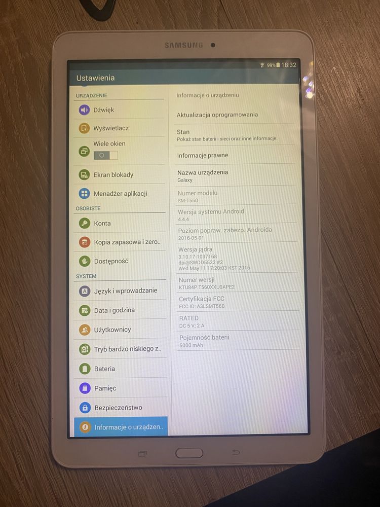 Tablet Samsung Galaxy Tab E