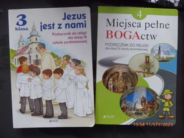 Zestaw podręczników do religii klasy 3,4,5(ćw. gratis), 6 (ćw. gratis)