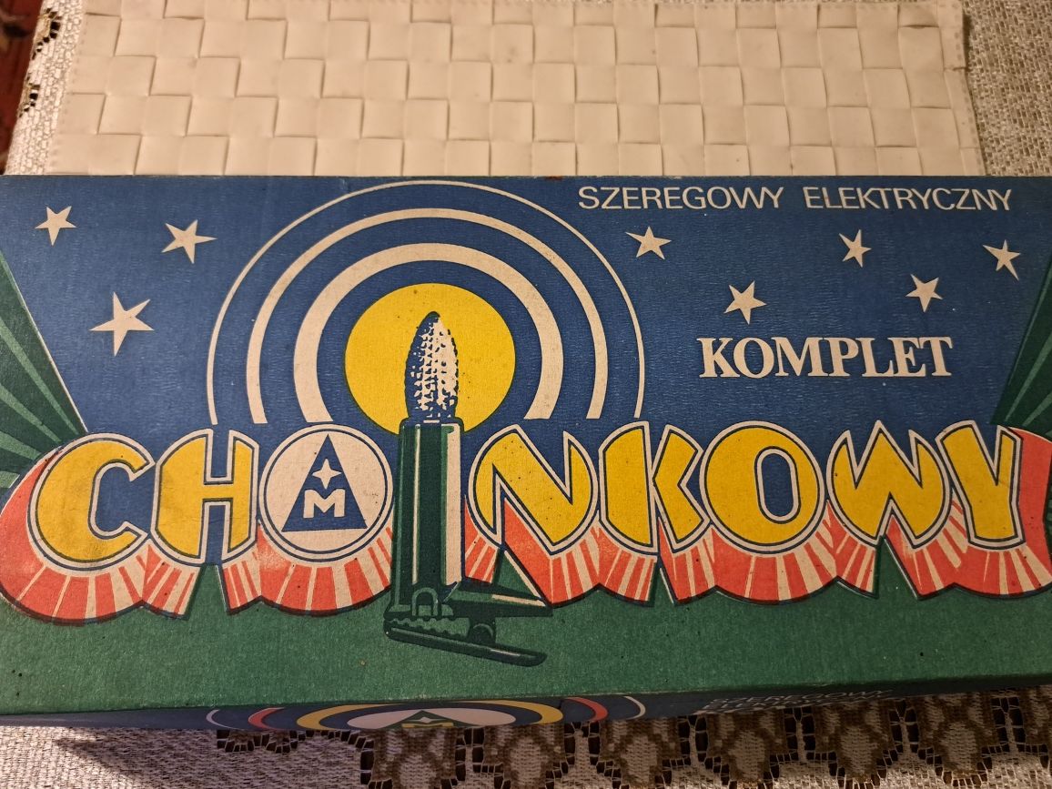 Lampki, swiatełka na choinkę z PRL