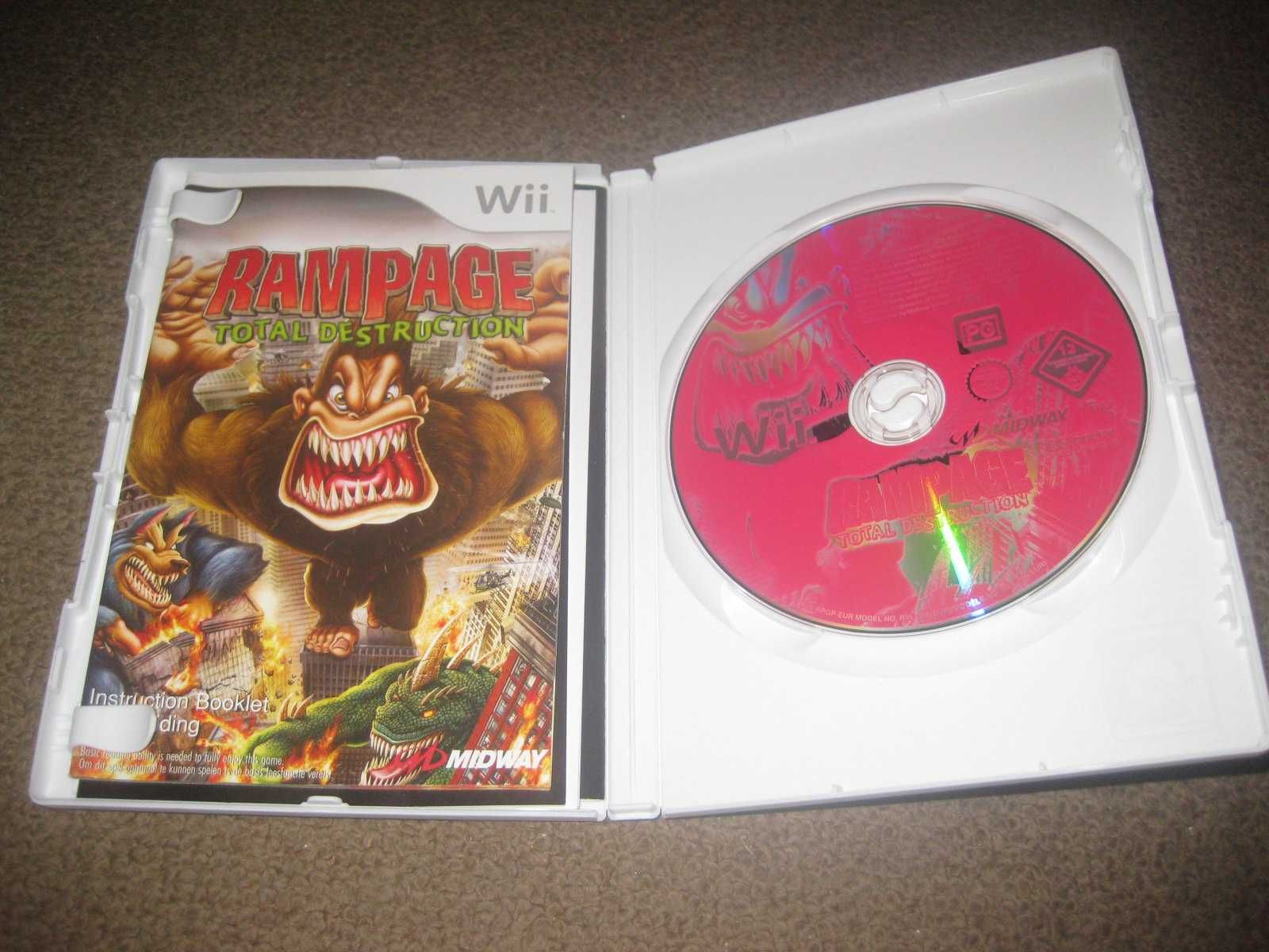 Jogo "Rampage Total Destruction" para a Nintendo Wii/Completo!