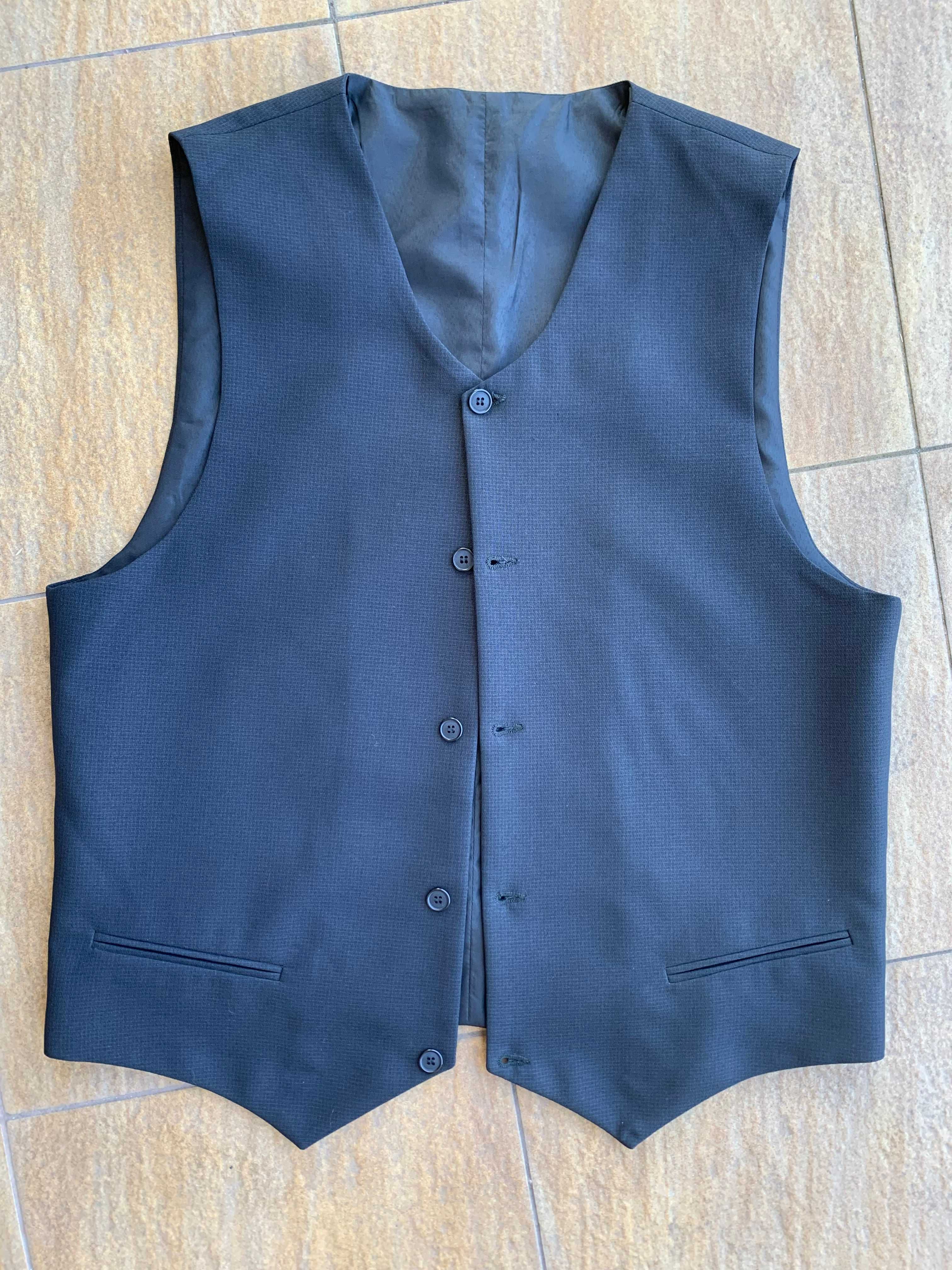 3 częściowy grafitowy męski garnitur Melton roz. XL na wzrost 188 cm