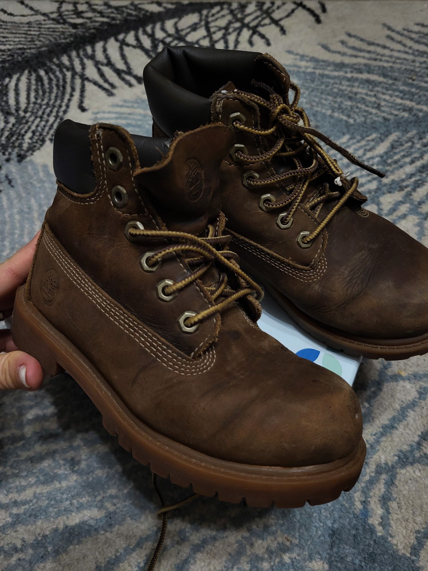 Ботінки осінні шкіряні 21 см, Timberland, оригінали, 30,5 розмір