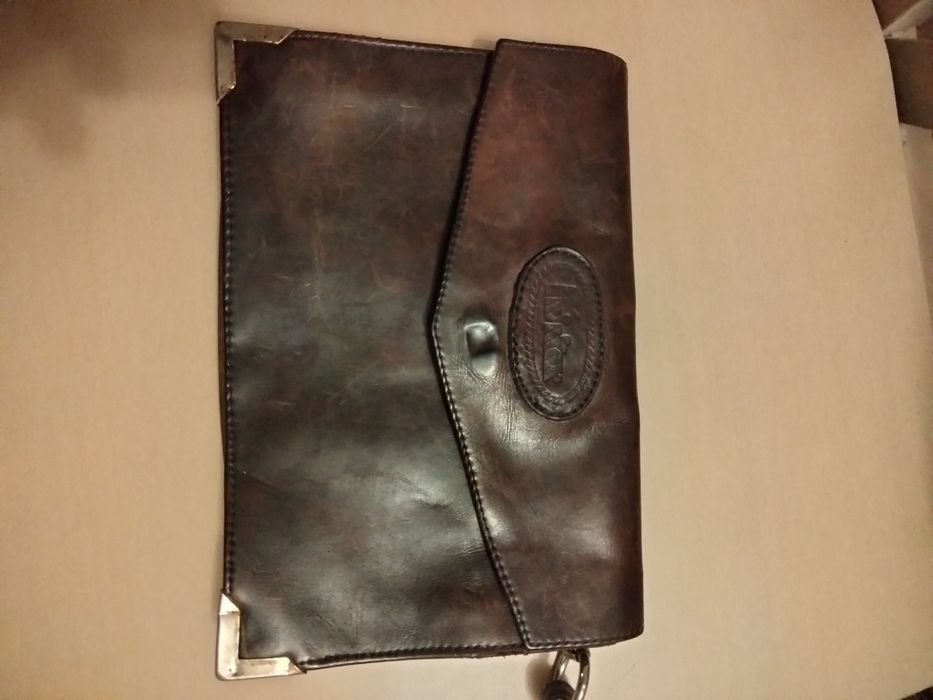 Мужская кожаная сумка барсетка клатч