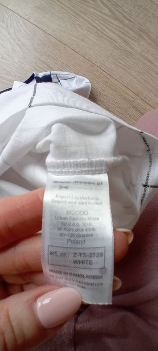 Bluzka Moodo krótki rękaw z kołnierzykiem rozmiar XS