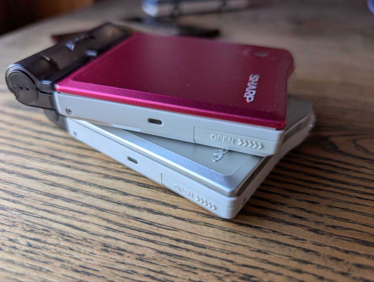MiniDisc плеера SHARP MD-DS33-P — белый и розовый. ( Мини диск MD )