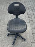 Krzesło robocze warsztatowe kółka regulowane oparcie wysokość 45-60cm