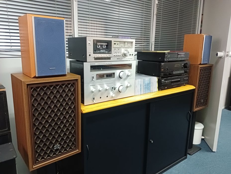 Amplificadores, Deck Cassetes, Leitores CDs, Colunas