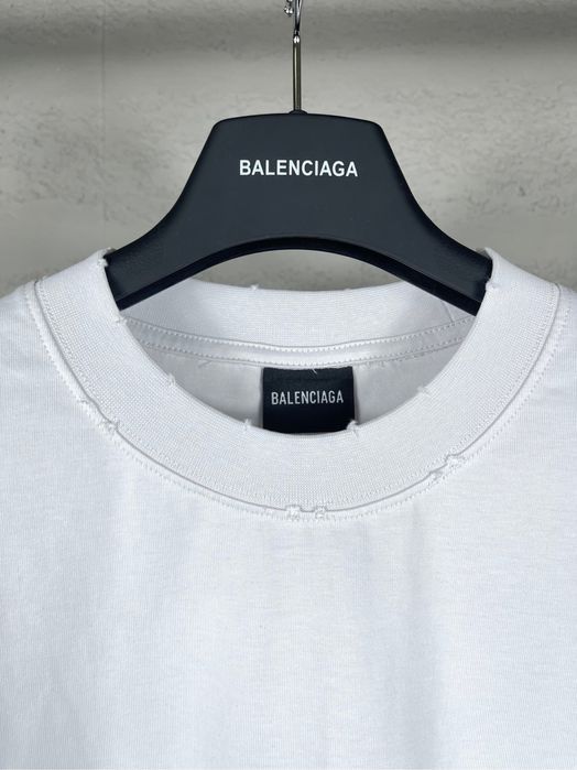 BALENCIAGA tape type футболка мужская женская оригинал унисекс белая