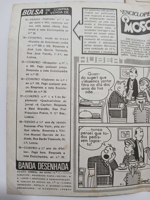 Classicos da Banda Desenha - O Mosquito - Anos 70 - 3 numeros