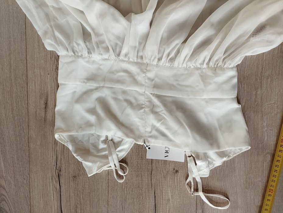 Biała sukienka ślub koszula noc poślubna Maxi S 36 M 38 zwiewna