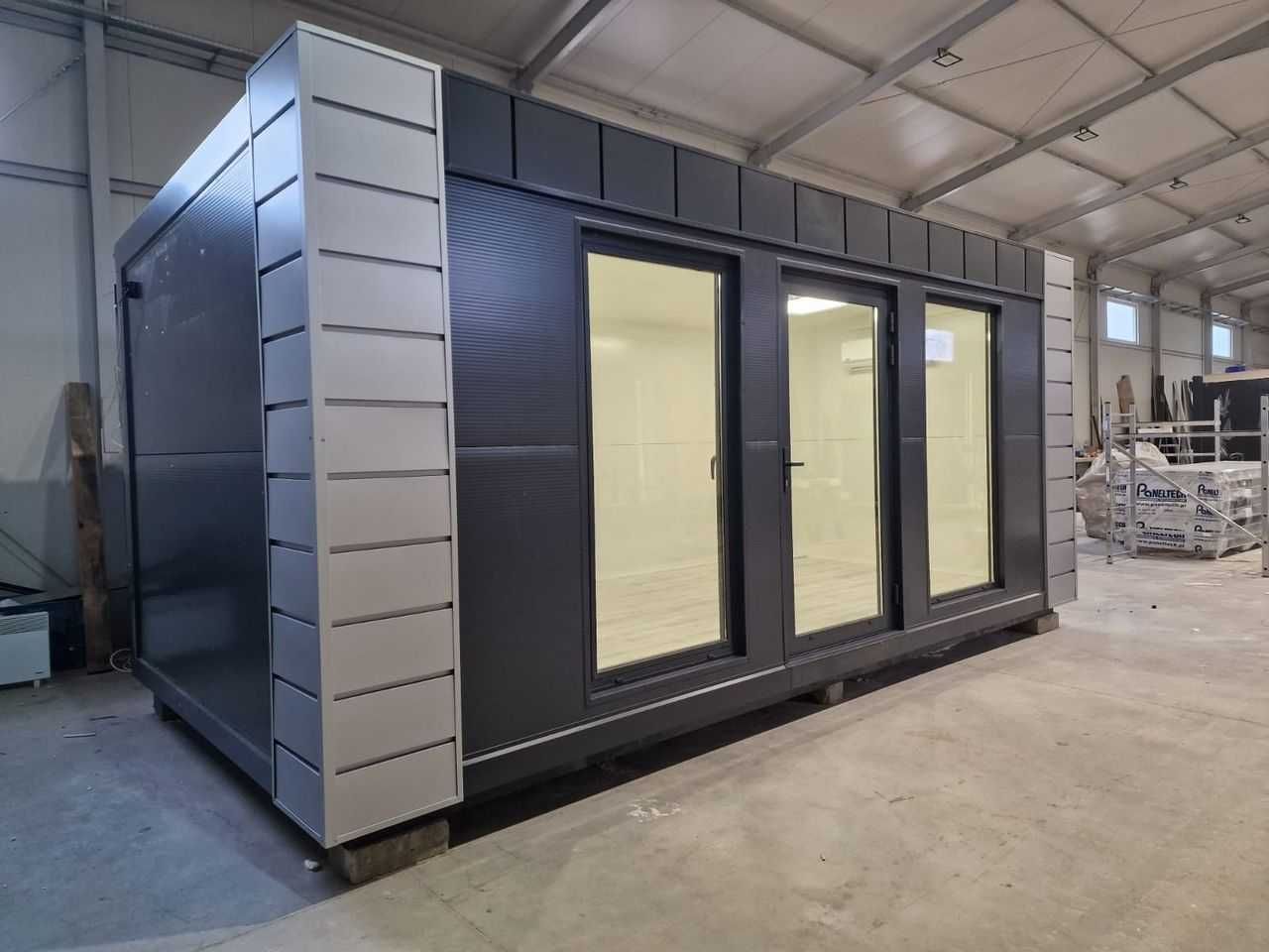 Izolowany pawilon biurowy 6x3 m – całoroczny, kontener