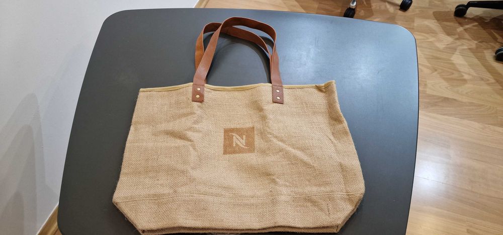 Nowa, jutowa torba na zakupy firmy NEPRESSO