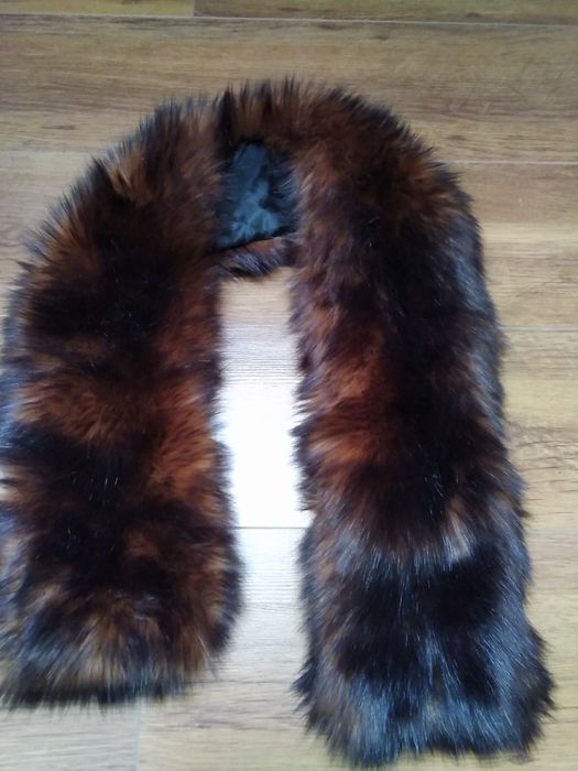 Szal futrzany brąz
