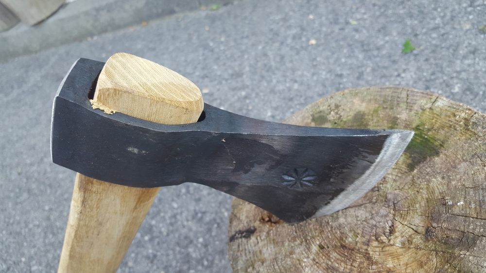 Siekiera kuta Oprawna Siekieromłot Siekierka kuta przez Kowala !