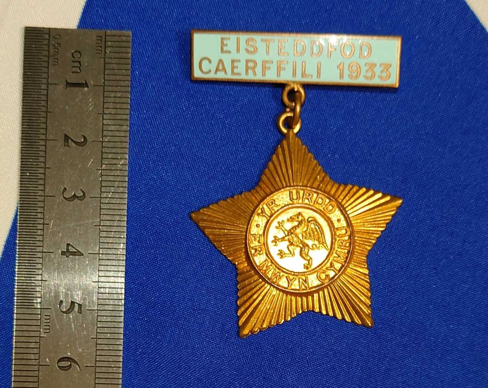 Медаль 1933 Caerffili (Caerphilly) Eisteddfod. Великобритания.