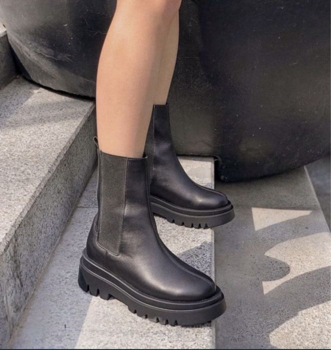 Черевики чорні челсі осінь весна