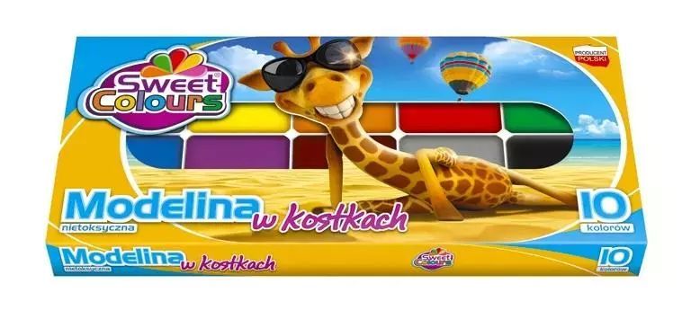 Modelina w kostkach 10 kolorów. Sweet colours