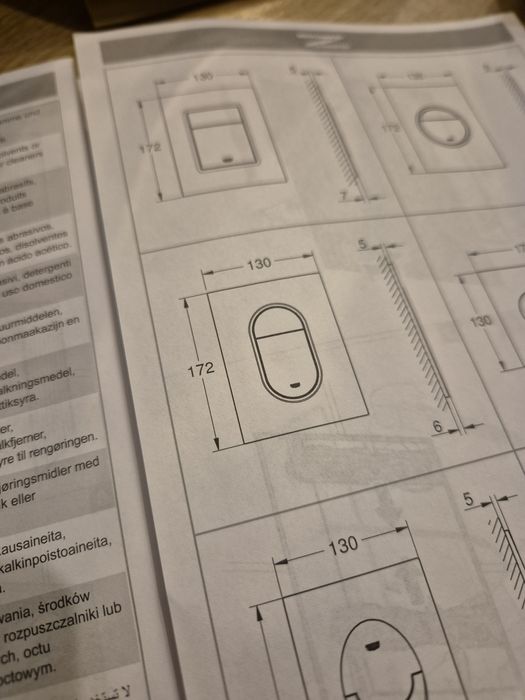 Grohe Arena Cosmopolitan S 2 szt. - Przycisk WC Cool Sunrise 37624GL0