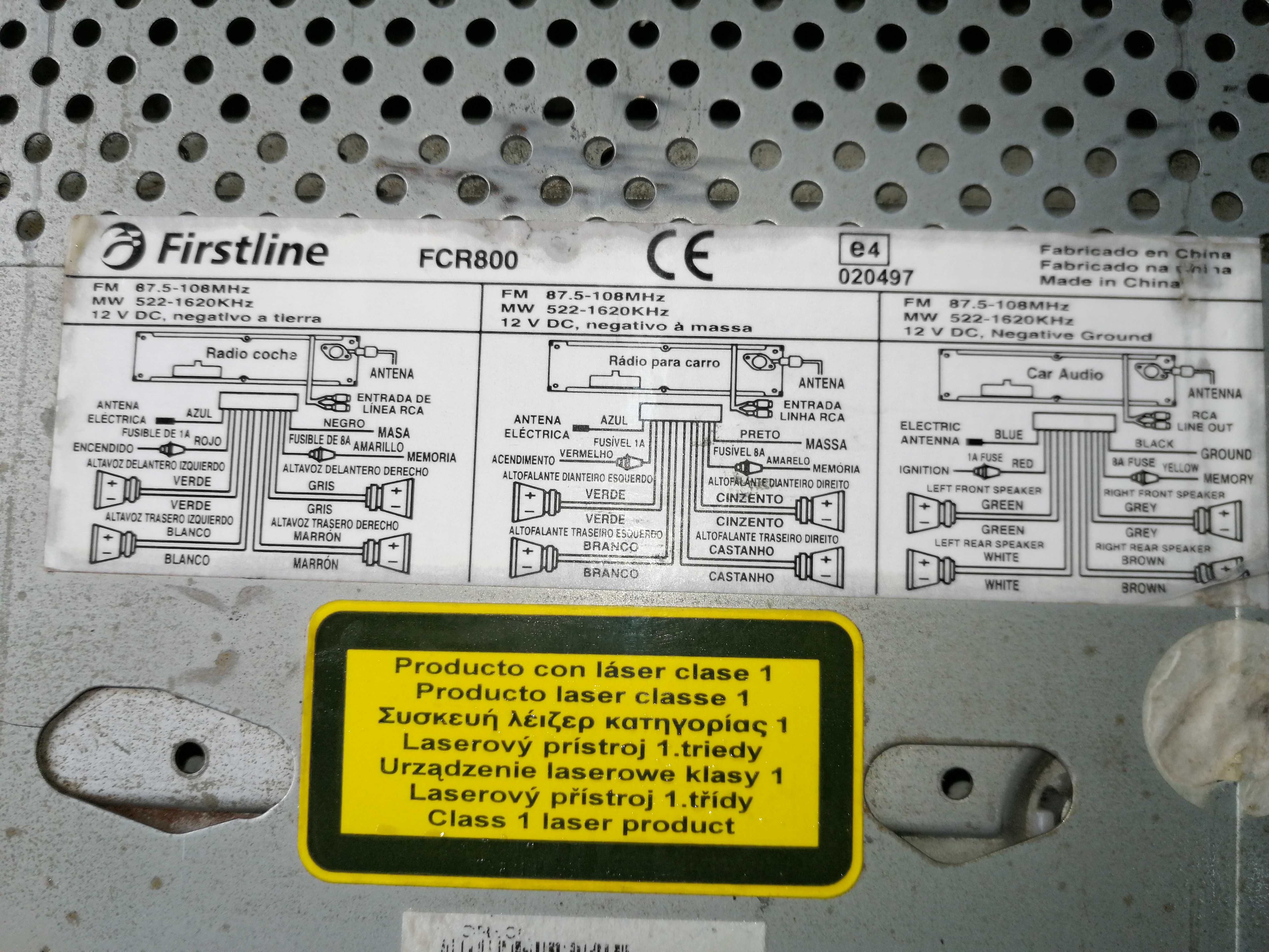 Autoradio Firstline com leitor de CD_MP3