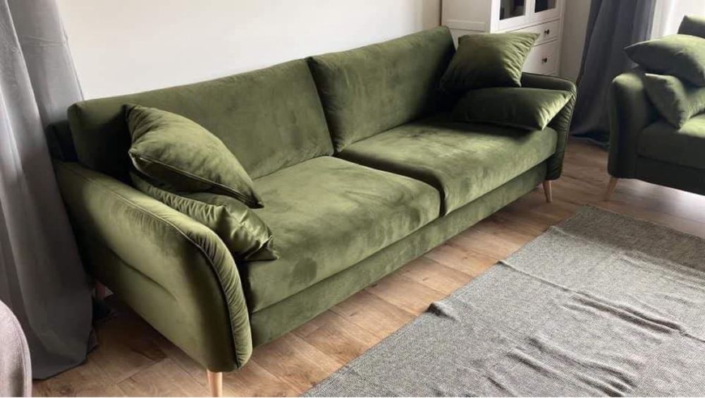 Loft Sofa Norton 3 osobowa - zielona