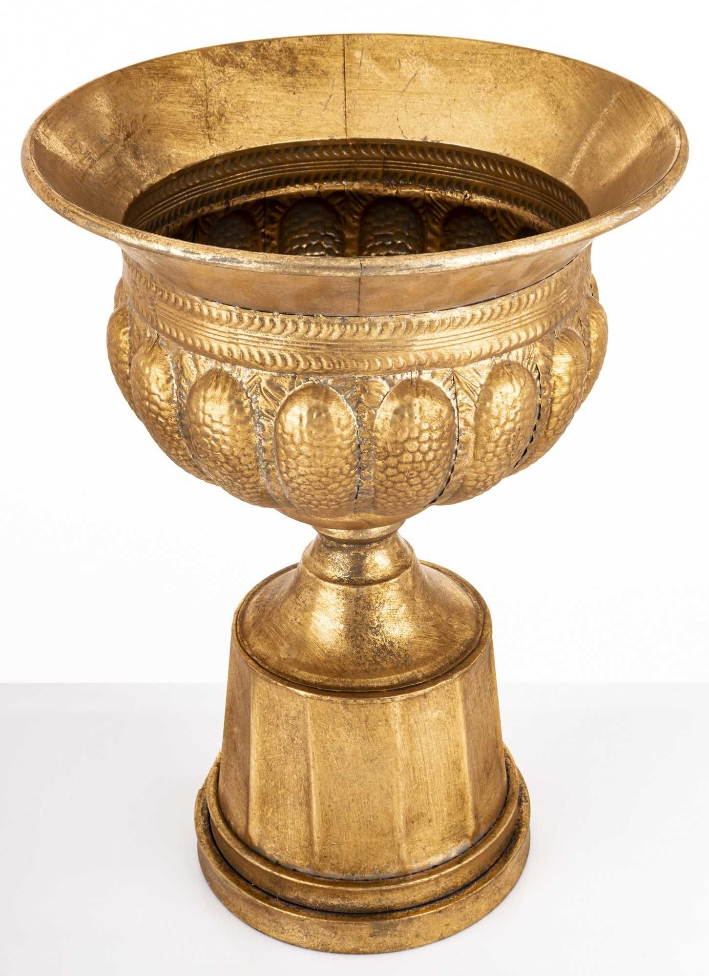 Wazon Osłonka Doniczka Metalowa Antyczna Puchar Kielich 57 cm. 175640