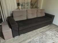 Sofa + dwie pufki