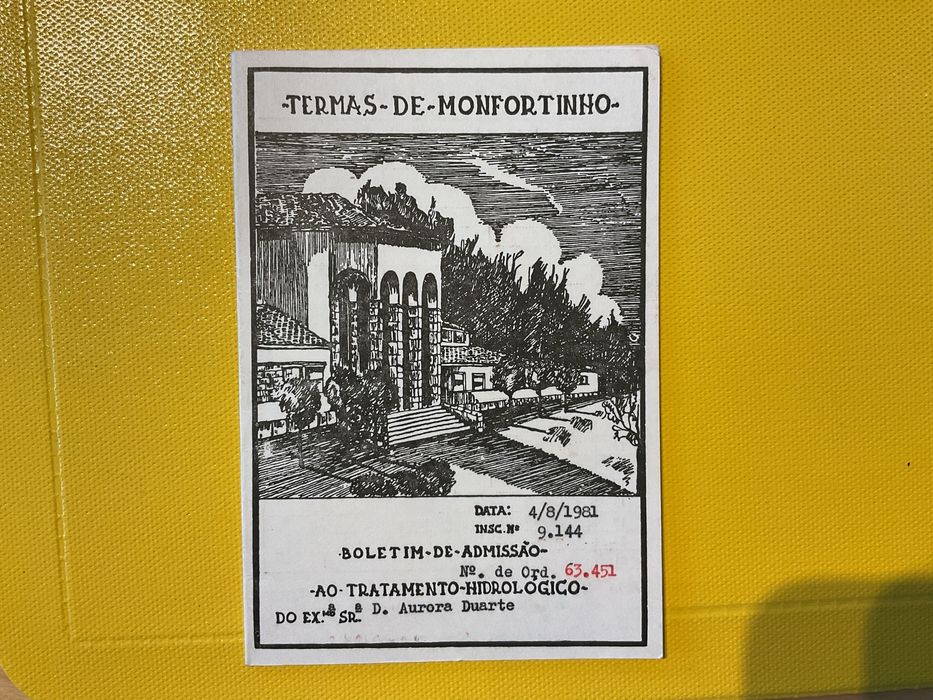 Boletim de admissao Termas de Monfortinho