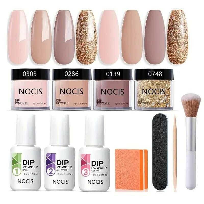 Dip система для нігтів манікюр Набір діп система діп порошок Nocis