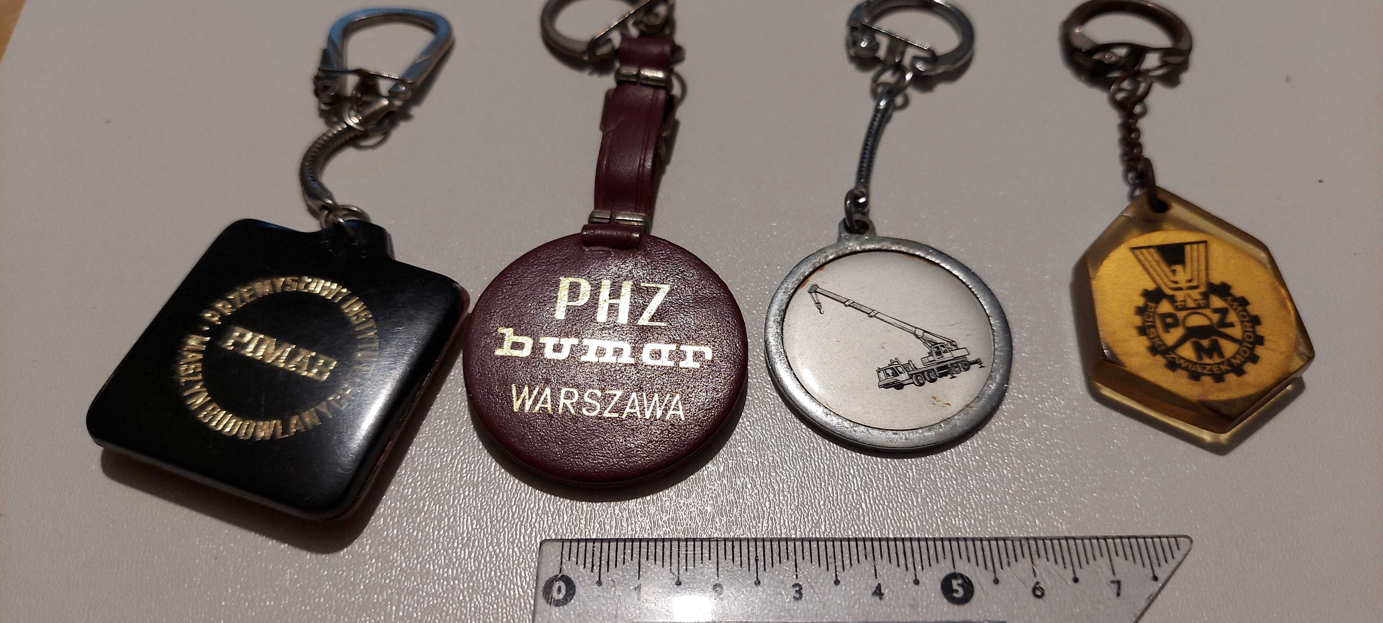 Brelok PRL i Polski Fiat - Bumar x 3 + PZM x 1