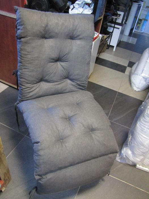 Poduszka nakładka na leżak 195 x 49 cm ciemnoszary