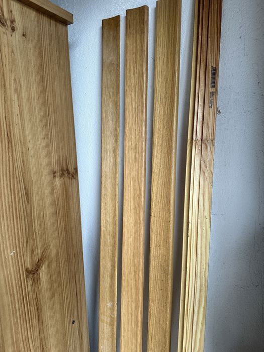 4x LISTWA przypodłogowa DREWNIANA 195 cm nowa lite drewno