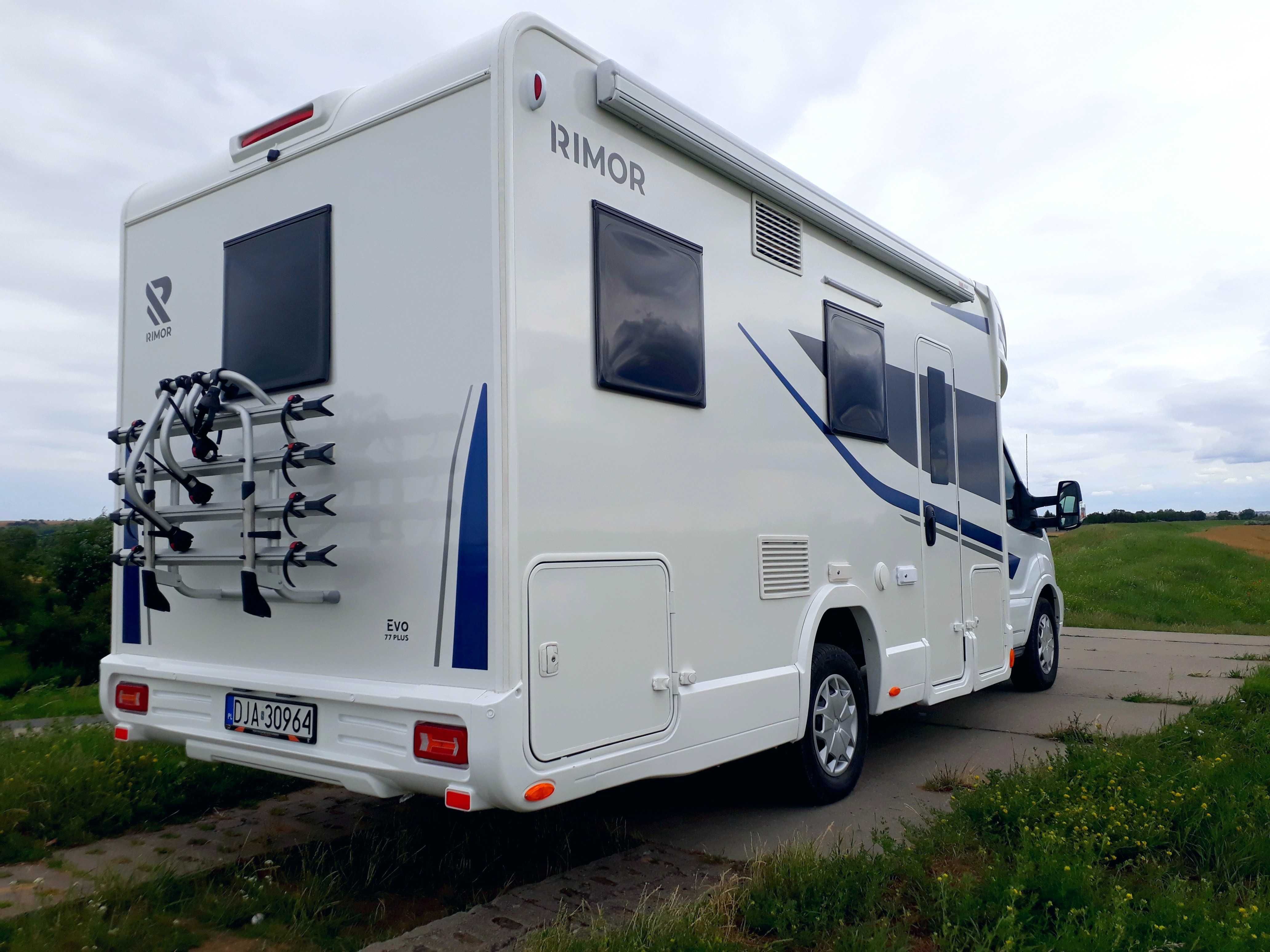 KAMPER WYNAJEM Nowy RIMOR Evo 77 Plus - WOLNY po 16. sierpnia