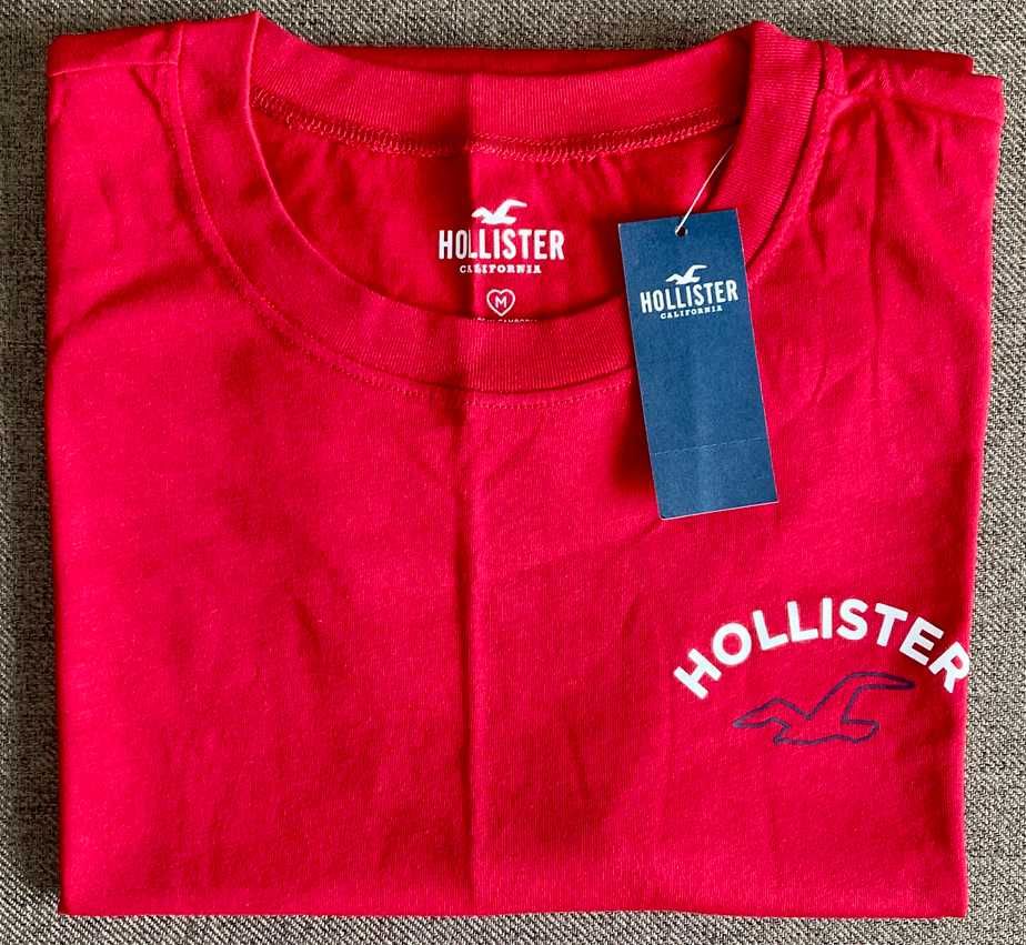 T-shirt damski Hollister Co. Print Logo Graphic Tee size M