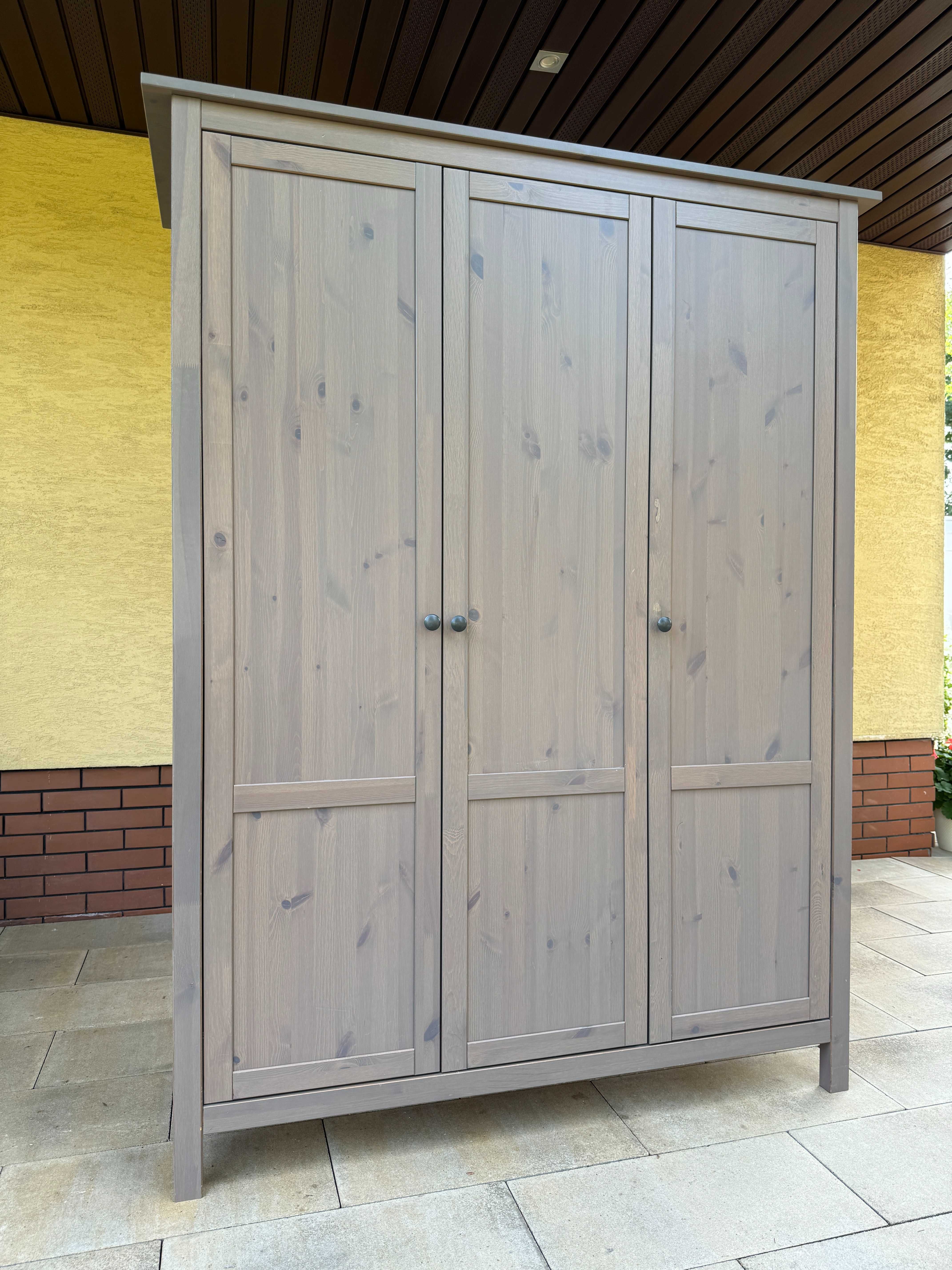 szafa 3 drzwiowa bieliźniarka ikea szafka komoda szara hemnes