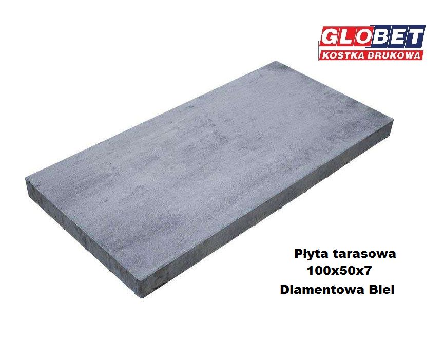 Płyta tarasowa 100x50x7cm GLOBET Diamentowa Biel