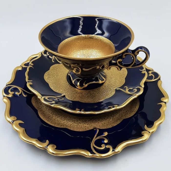 Винтаж. Кофейное трио тройка чашка трійка Jlmenau фарфор Германия