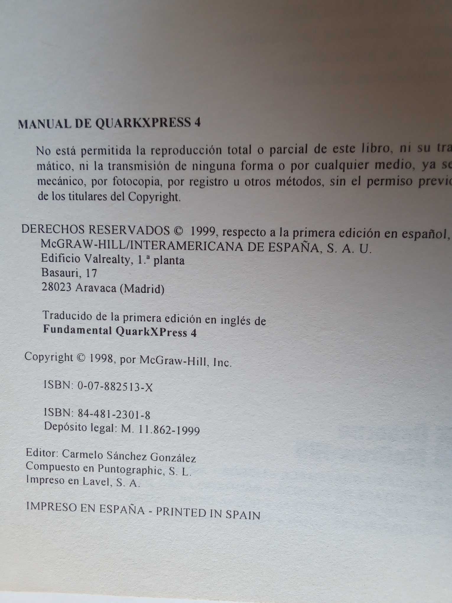 Manual de QuarkXPress 4, de Steve Bain