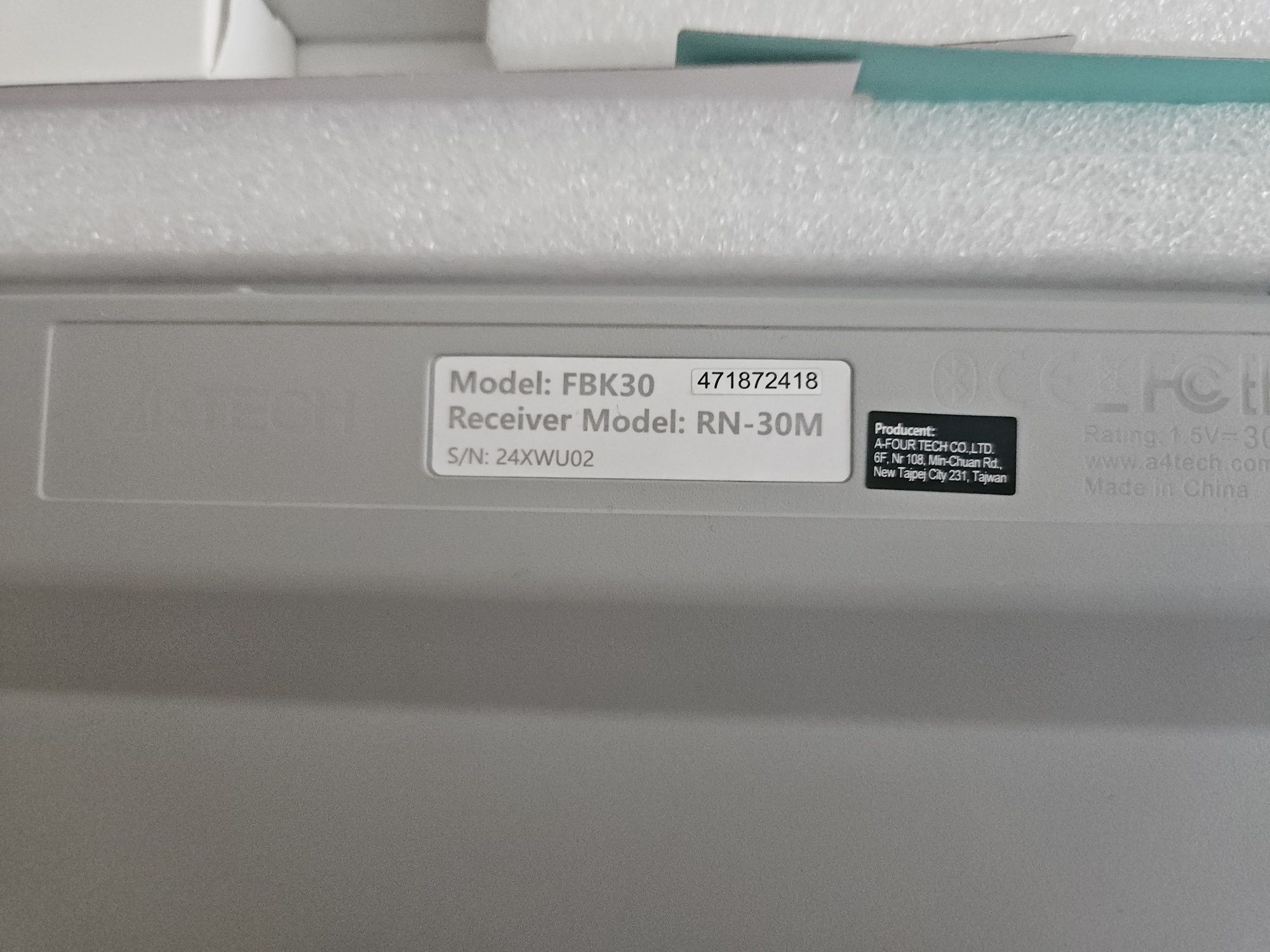 Klawiatura A4tech Fstyler FBK30 biała