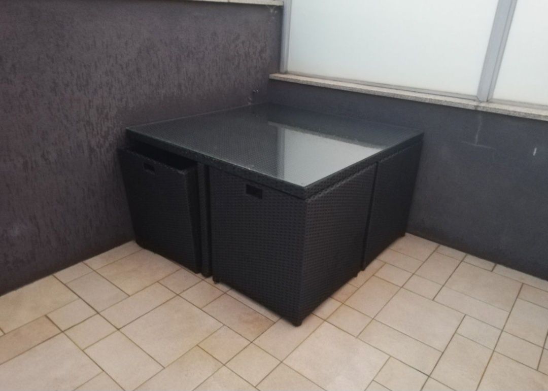 Almofadas de conjunto de mesa de exterior