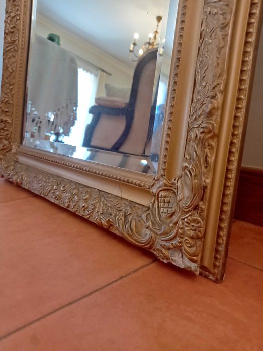 Antiguidade - Espelho Antigo Dourado