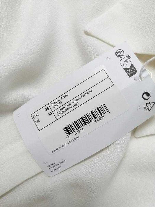 Новая белая классическая рубашка с длинным рукавом monki