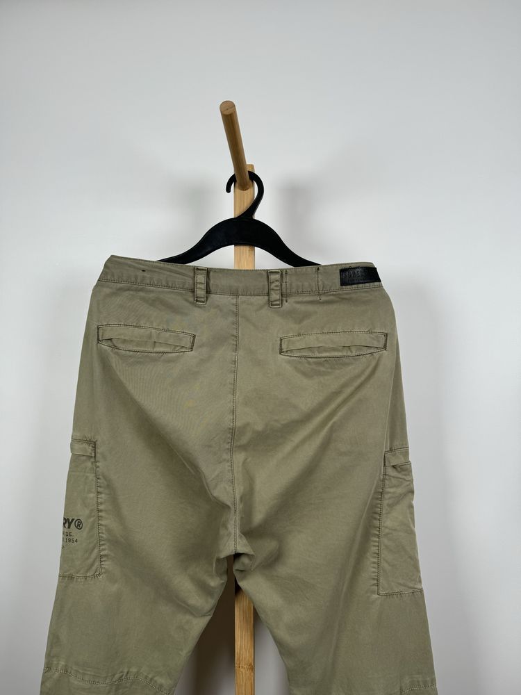 SuperDry spodnie cargo bojówki khaki W36 L32