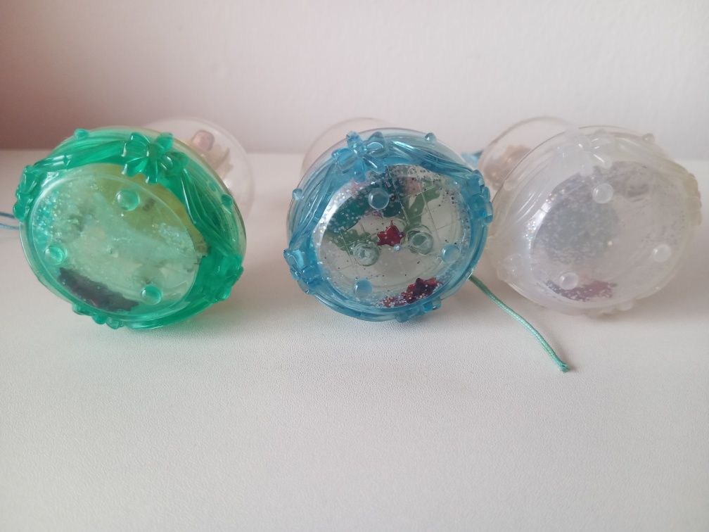 Brinquedo Disney 3 globos 8cm Princesa Bela Cinderela e Pequena Sereia