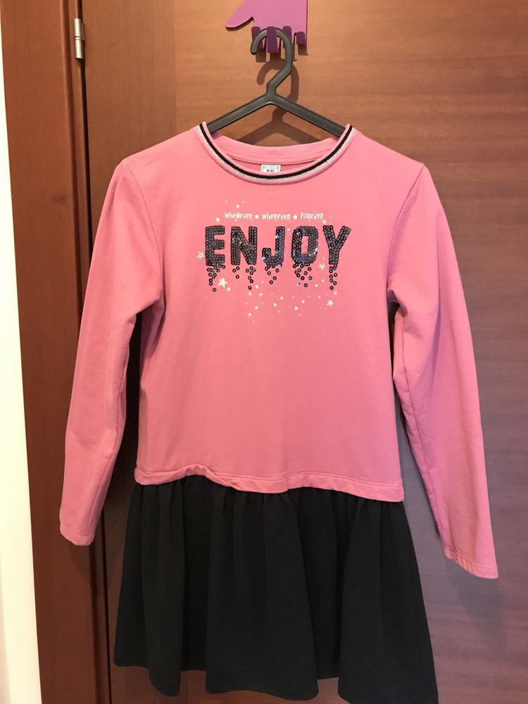 Vestido algodão cardado menina
